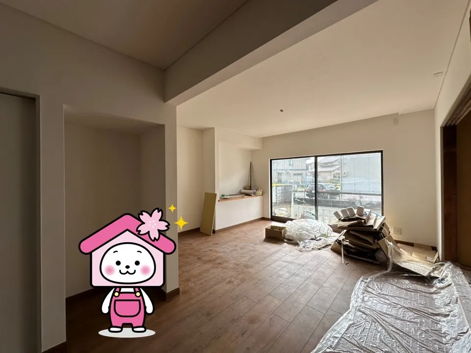 【郡山市富田町大十内②】クロス職人、１階を攻略！