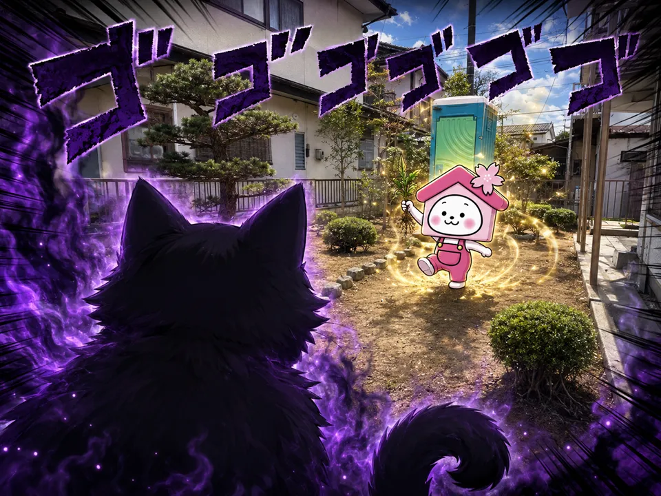 福島市森合の物件、黒猫との攻防戦は第2ラウンドへ🐈‍⬛
